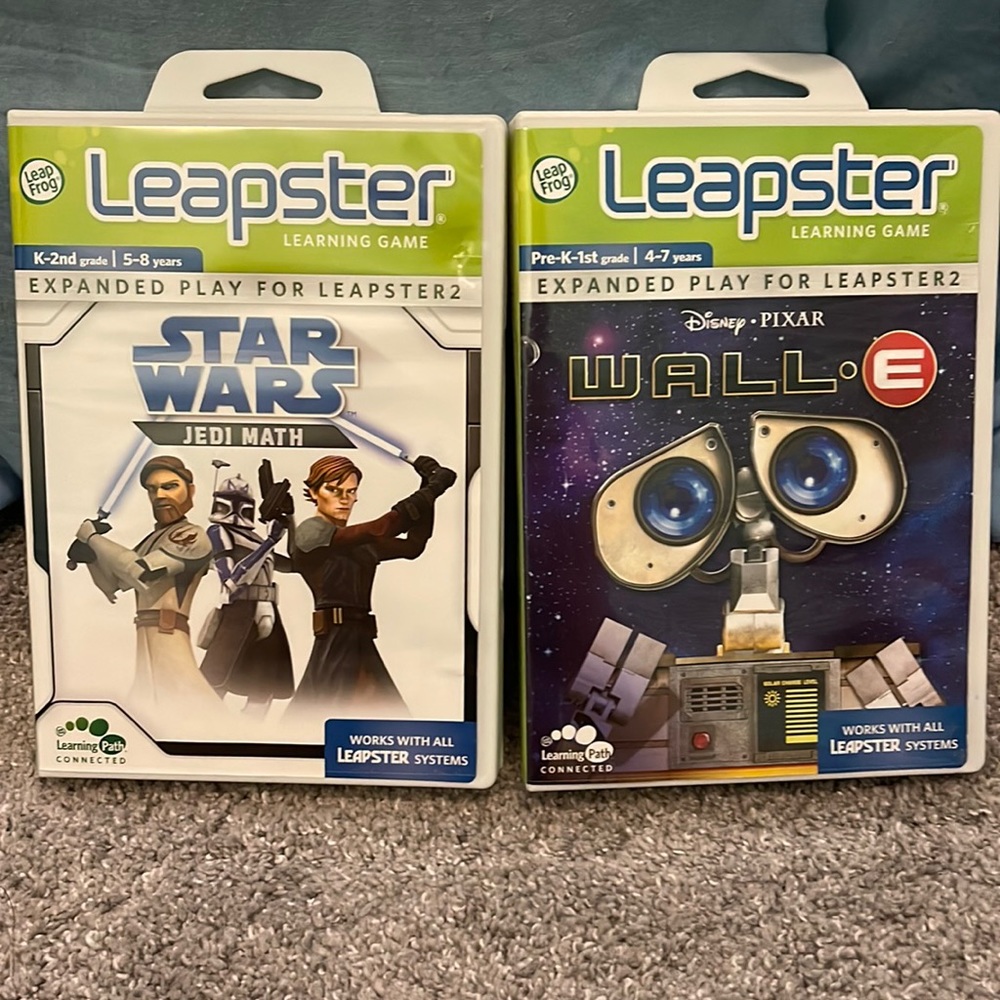LEAPFROG LEAPSTER STAR WARS & WALL E learning games